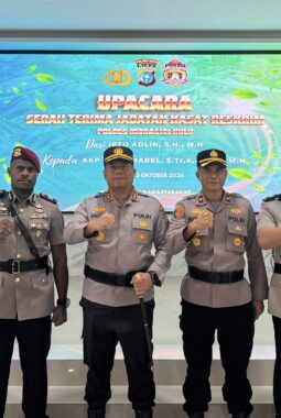 POLRES INHU GELAR UPACARA SERTIJAB KASAT RESKRIM, AKP YOHN MABEL RESMI JABAT KASAT RESKRIM